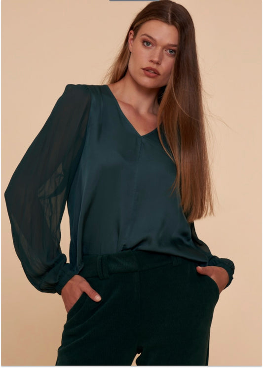 Misty Blouse Deep Emerald