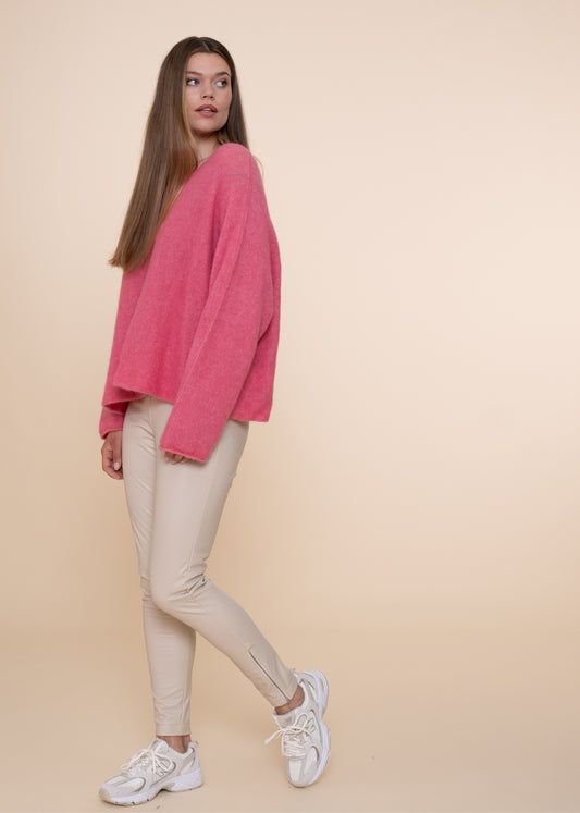 Trois Sweater Vivid Rose