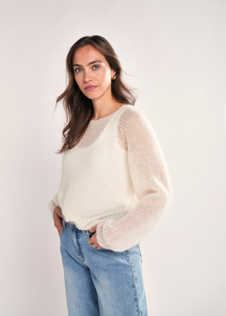 Ribby Tanktop Ecru White