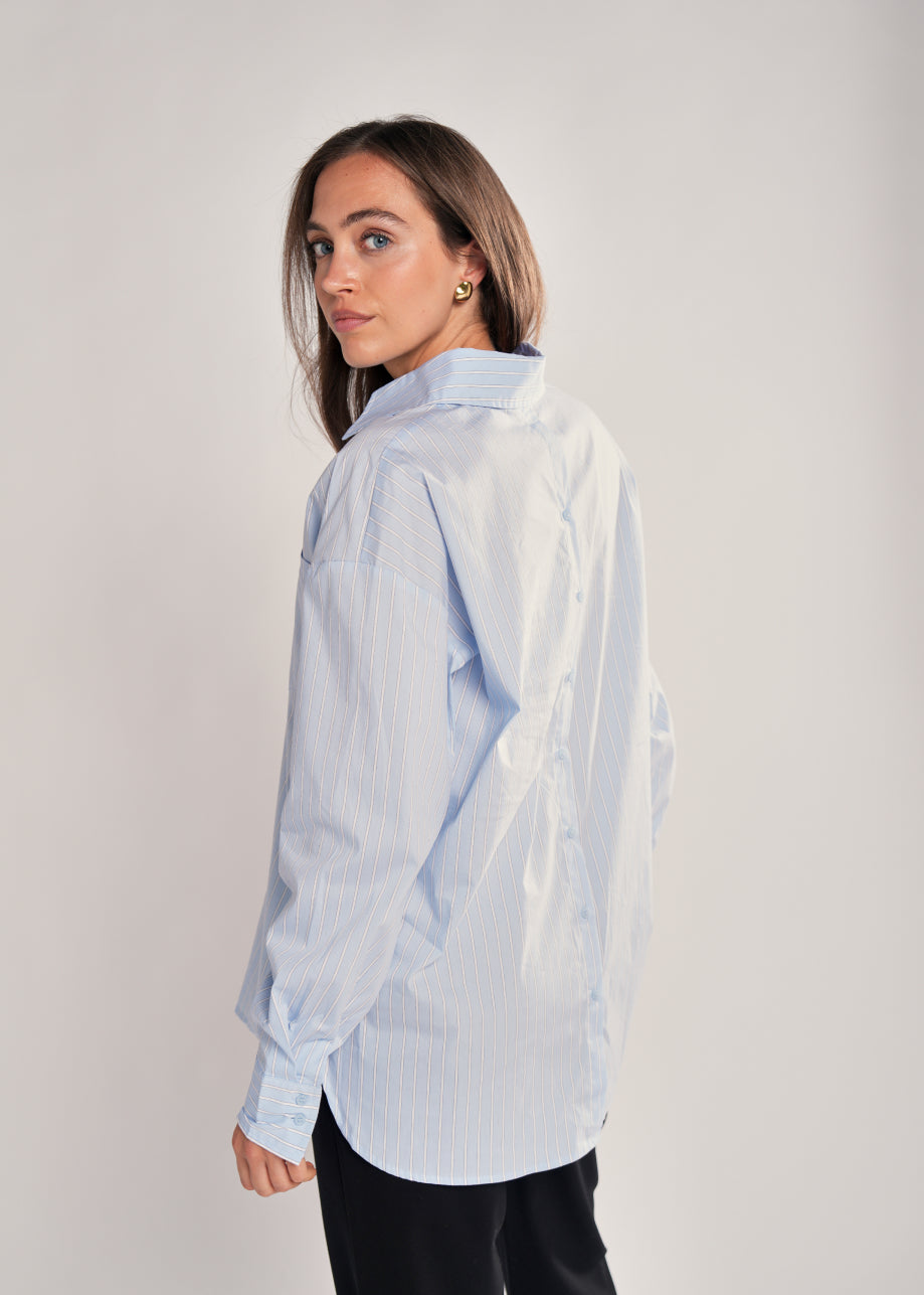 Lilly Blouse Ijs Blauw Streep