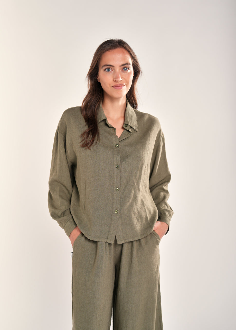 Paloma Blouse Dusty Green