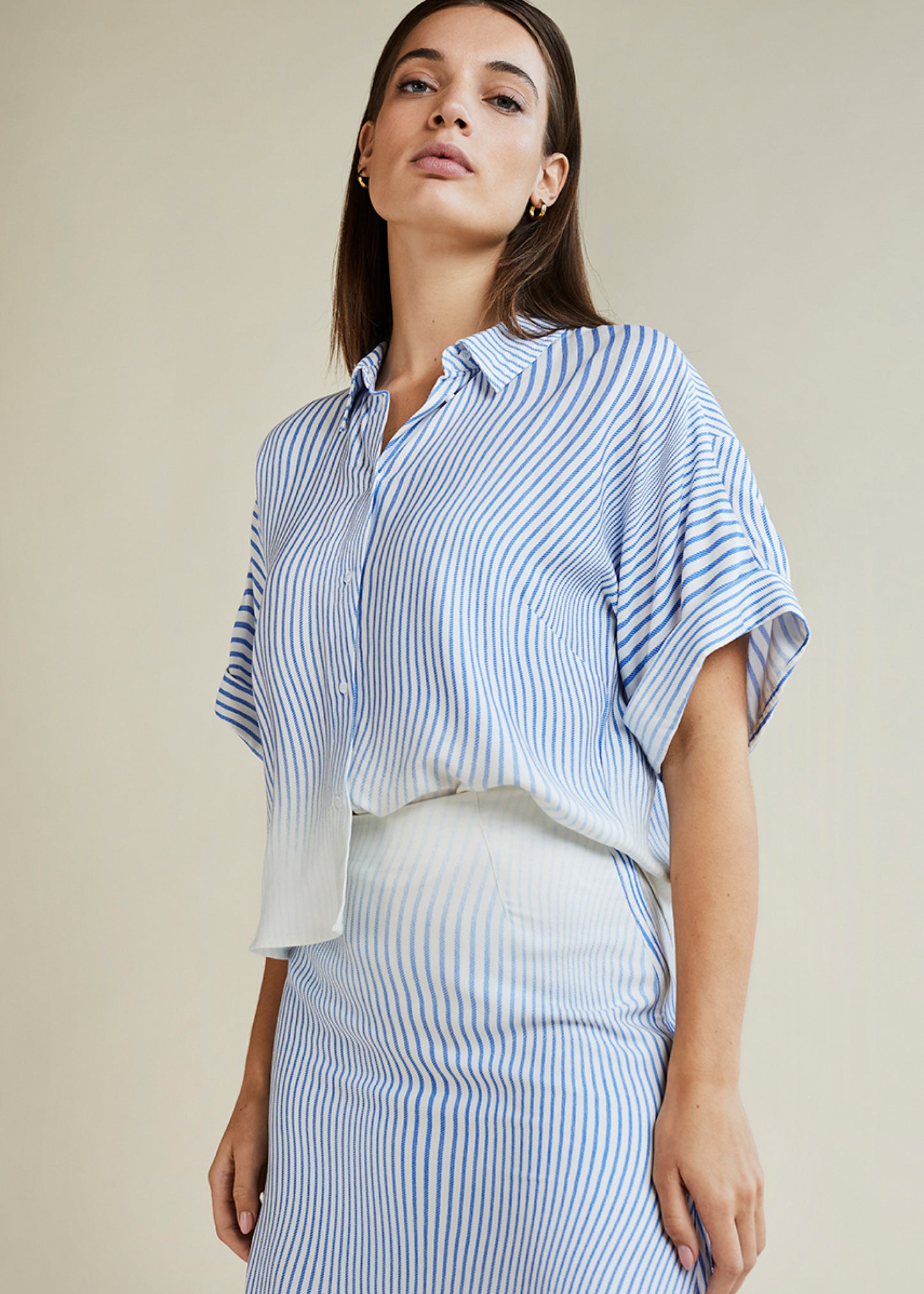 Kami Ao Blouse Sea Blue
